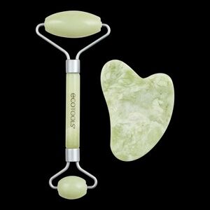 Jade Roller + Gua Sha Stone Facial Duo,  Kiramoon Reset Roller
